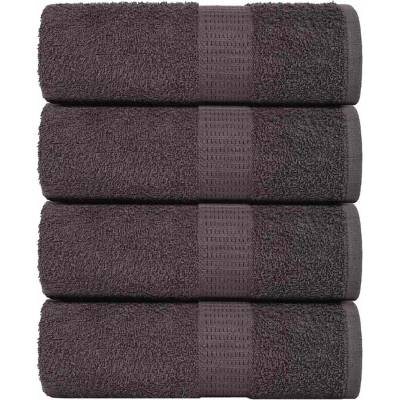 vidaXL Кърпи за гости FROGN 4 бр. Антрацит 30x50 см 360 г/м2 (136678)