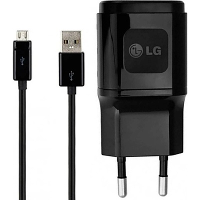 Захранване и microUSB кабел за LG устройства с microUSB (черен) - LG Travel Charger MCS-04ED 1800mA (bulk) (MCS-04ED)