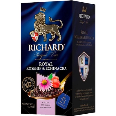 Richard Royal Rosehip & Echinacea čierny čaj 25 vrecúšok