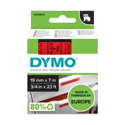 DYMO Етикетираща лента за машини, 19 mm x 7 m, DYMO "D1", червено-черна S0720870 (S0720870)