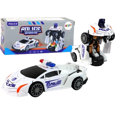 mamido Auto-Robot Policajt Biely 2v1 Transformácia
