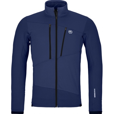 Ortovox Fleece Grid Jacket Men's Blue Nunatak