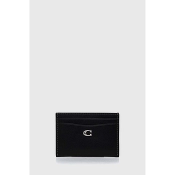 Coach Кожен калъф за карти Coach Essential Card Case в черно (CM435)