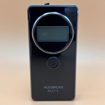 Alcoscan ALC-1 тестер за алкохол, професионален алкохолтестер от висок клас, комплект с 50 мундщука, включва пластмасов куфар и мек калъф за съхранение (ALC-1)