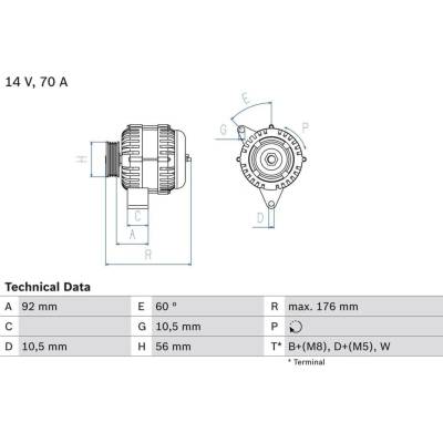 Generátor BOSCH 0 986 036 820