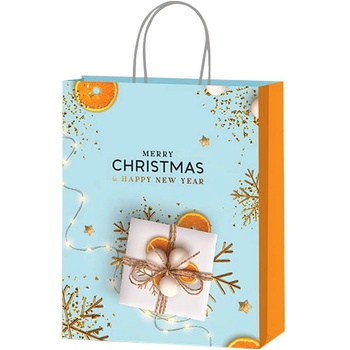 Image 1 of Екстрапак 20 х 25 см гланцово ламинирана подаръчна чанта с декор "Ароматна коледа (35464)