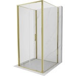 Mexen Exo-F 3S душ кабина 3-стенна сгъваема 90 x 90 см, прозрачна, златна (816-090-090-50-00-3S)