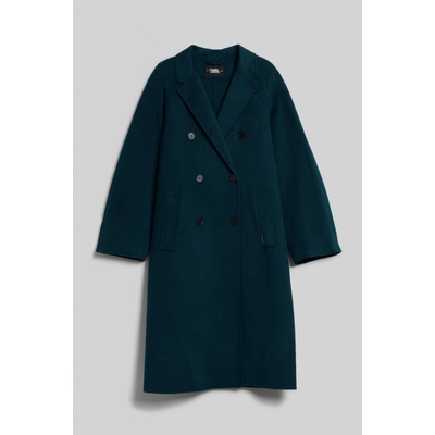 Karl Lagerfeld Wool Blend Double Face Coat zelený