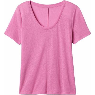 GAP Dámske tričko V-SS LINEN SCOOP ružová