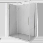 Mexen Velar плъзгаща се душ кабина 160 x 100 см, прозрачна, четка никел - 871-160-100-01-97 (871-160-100-01-97)
