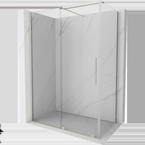 Mexen Velar плъзгаща се душ кабина 160 x 100 см, прозрачна, четка никел - 871-160-100-01-97 (871-160-100-01-97)
