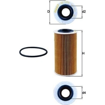 Olejový filter MAHLE OX 1076D