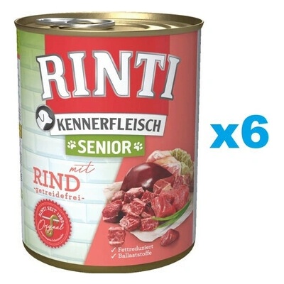 Rinti Kennerfleisch Senior hovädzie 6 x 400 g