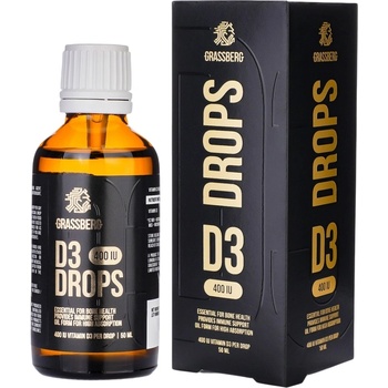 Grassberg Vitamin D3 Drops, 400 IU, 50 ml, Grassberg (7513)