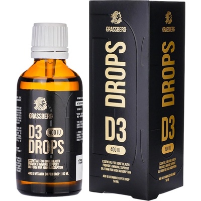 Grassberg Vitamin D3 Drops, 400 IU, 50 ml, Grassberg (7513)