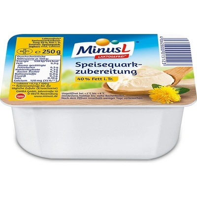 MinusL Tvaroh tučný 40% t.v.s. se sníženým obsahem laktózy 250 g