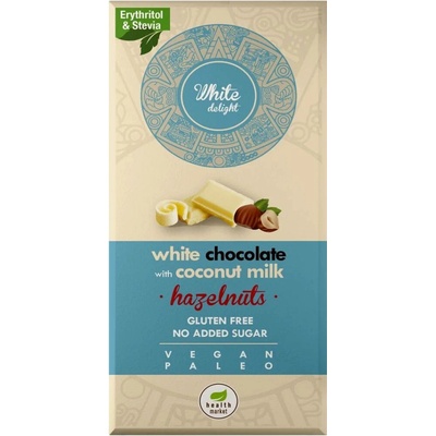 Health Market White Delight Bílá bez mléka oříšková se sladidlem 80 g