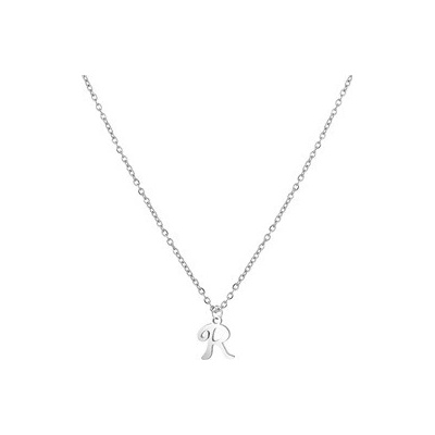 Šperky4U Ocelový náhrdelník, písmeno R OPD0339-R