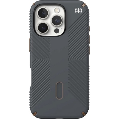 Speck Калъф Speck - Presidio2 Grip, iPhone 16 Pro, MagSafe, сив (150701-3212)