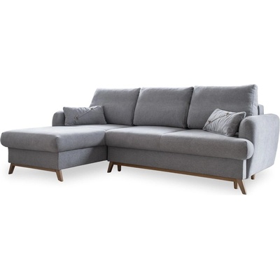 Miuform Светлосив разтегателен/с място за съхранение ъглов диван (ляв ъгъл) Scandic Lagom - Miuform (SCANDIC Lagom LCL-2QBKR MAS415_duplicity)