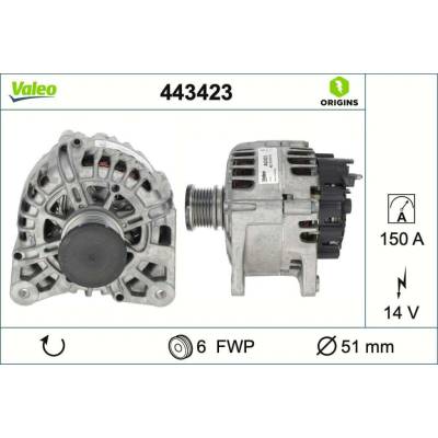 Alternátor VALEO 443423
