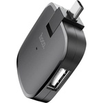 hoco. USB Хъб Hoco HB11, 3 порта, от USB Type-C към 3x USB 2.0 Type-A, 480 Mbps, черен (HB11 / 49411)