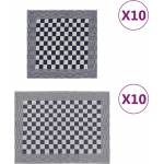 vidaXL Комплект кърпи от 20 части, син и бял, памук (136289)