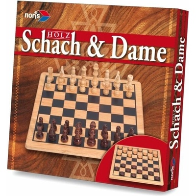 Noris Spiele Deluxe dřevěné šachy a dáma - DE