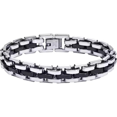 P&J Jewellery Ocelový náramek Stříbrný Stín SBSS1