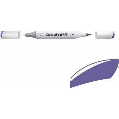 Lihová fixa GRAPH'IT oboustranná Brush & Fine, Lavender