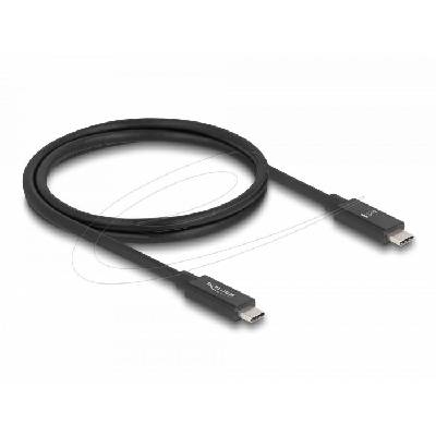 Кабел E-Marker USB-C, 80 Gbps, 16K 60 Hz, PD 3.1 240 W, 1 m, черен (DELOCK-81211)