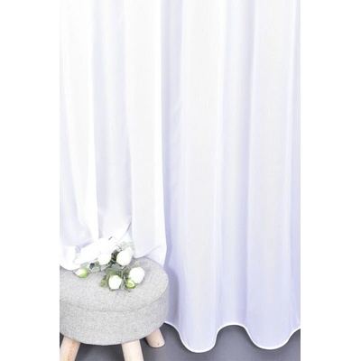 Záclona mušelín, Elegance s olůvkem, bílá 285 cm