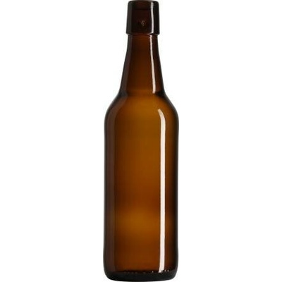 O-I Czech Republic Skleněná lahev Lochmund 500 ml na pivo hnědá - pákový uzávěr