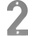 AMIG ЦИФРА 2 6см В БЛИСТЕР ИНОКС (6770)