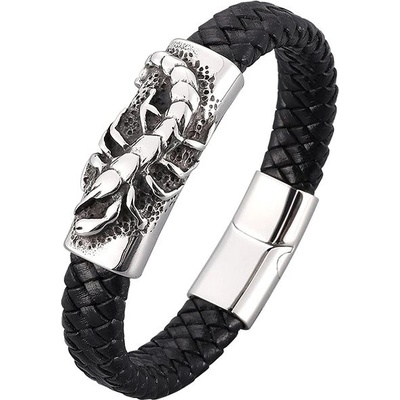 Predator Q1 PD1031-2 Kožený náramek štír černý