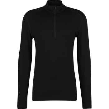 Icebreaker Мъжко мериносово термобельо Icebreaker 260 Tech L/S Half Zip Merino base layer - Black (015-1977-0113)
