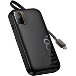 hoco. Q51 аварийно зарядно устройство с Type-C конектор, 10000mAh, LED дисплей + вграден Type-C кабел, ЧЕРНО Q51_B (Q51_B)