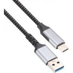 VCOM Кабел USB 3.2 VCOM USB-A - USB Type-C / 1 m / Зареждане до 3A / Плетен