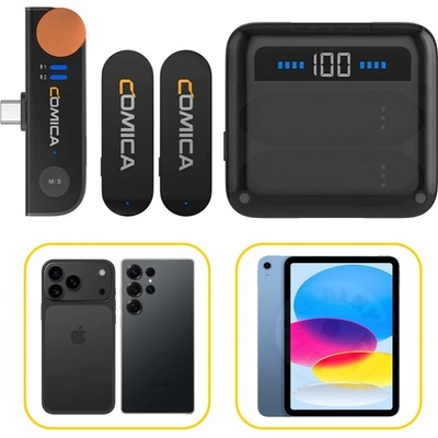 COMICA AUDIO Comica Vimo S (UC) 2,4G bezdrátové klopové mikrofony pro Smartphone a tablety Vimo-S uc B Varianta pro USB-C (černá) – Hledejceny.cz