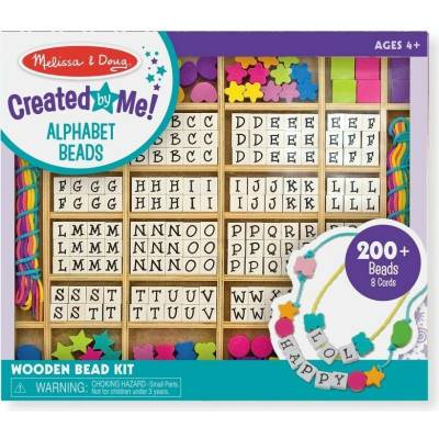 MELISSA & DOUG Dřevěné korálky S ABECEDOU