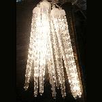  Led Коледни висулки, летен дъжд 8 бр 50 см, ip20, топло бяло