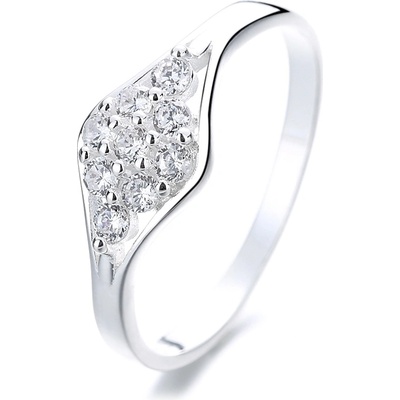 DELIS Пръстен от сребро 925, jw1378, елегантен дизайн с камъни, с родиево покритие (jw1378)