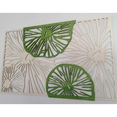 Dřevěný obraz na zeď - KIWIKI 3918 PR0301 multi green