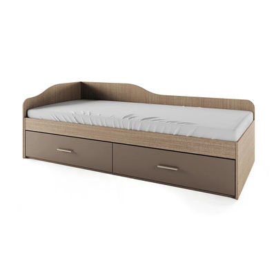 Bogdan Furniture I Легло Mod 2023 с чекмеджета, Мока/Лате