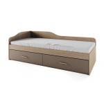 Bogdan Furniture I Легло Mod 2023 с чекмеджета, Мока/Лате