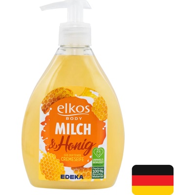 Elkos Mléko & Med tekuté mýdlo s dávkovačem 500 ml