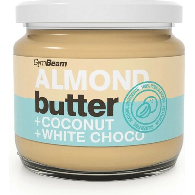 GymBeam Almond Butter with Coconut and White Choco orechová nátierka s čokoládou 340 g