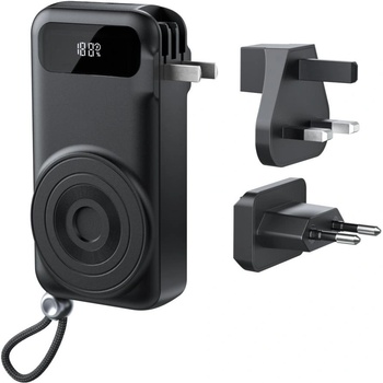 Vention 10000mAh 22.5W Travel Power Bank 5-в-1 с черен LED дисплей (FHXB0)