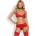Obsessive Heartina 3 pcs Set Red L/XL