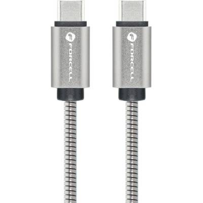 Forcell C239 USB-C na USB-C QC4.0 5A/20V PD100W, 1m, stříbrný
